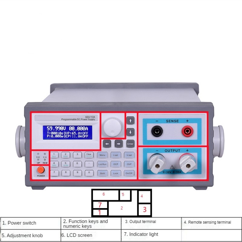 Switching Dc Power Supply 300V 1A - 実験用、調整可能な30V、60V、150V、200V、250V、300V、1A、2A、3A、5Aの5桁表示スイッチ付き、プログラム可能な直流電源。