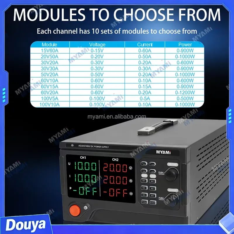 MYAMi 1200W 60V 20A デュアルチャンネル調 - High Power 60V 20A Bench Power Supply のレビューと価格